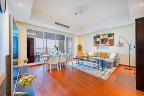 Apartment, Balcony, Beach View | Living area - Unit 805 - Jamam Residences  (Abu Dhabi)