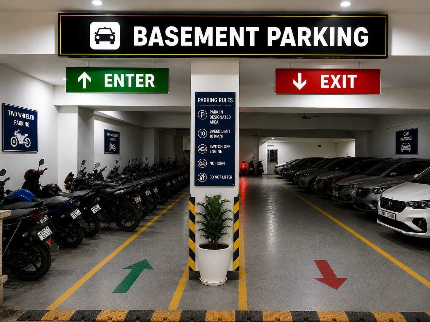 Free self-parking, free valet parking