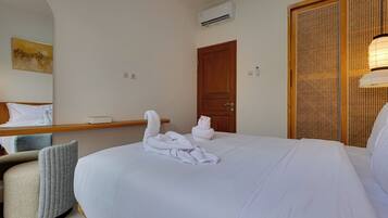 Villa, Balcony, Pool View | In-room safe, free WiFi, bed sheets