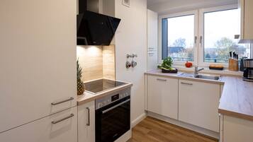 Fridge, stovetop