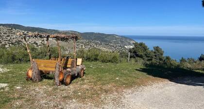 Ferienhaus Rosa mit Meerblick, Wlan und Klimaanlage