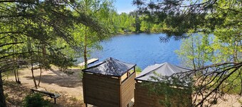 Private Cottage + Nordic Bath + Sauna, near Lake