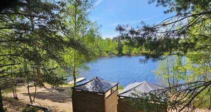 Private Cottage + Nordic Bath + Sauna, near Lake