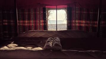Traditional-Zelt, Meerblick, am Strand | Ausblick vom Zimmer