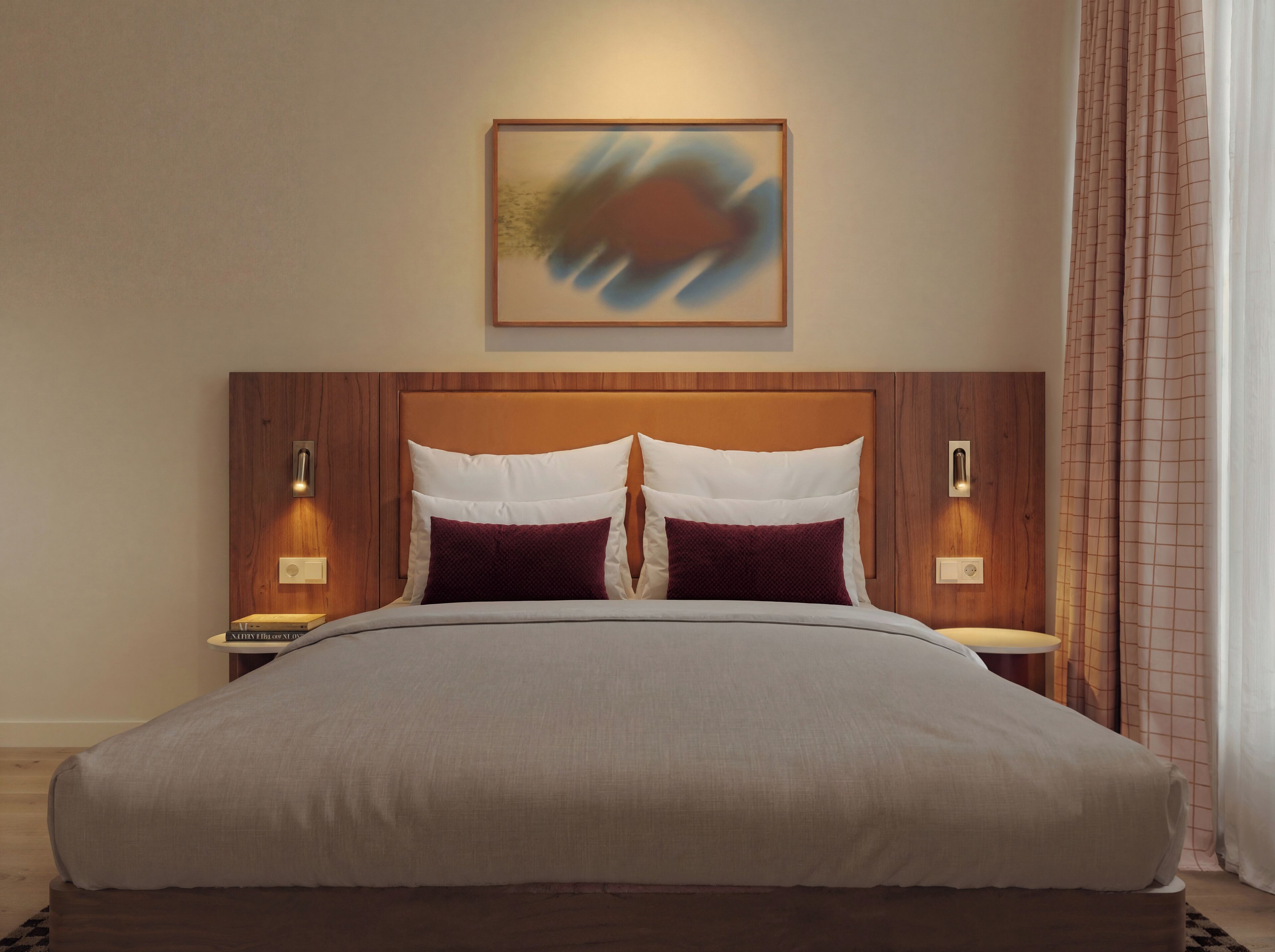 Habitación doble | Caja de seguridad en la habitación y tabla de planchar con plancha 