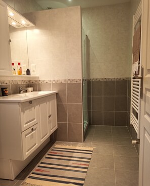 Shower, hair dryer, towels, soap - LE GITE DES DEUX LACS MORVAN NEAR LAC DES SETTONS 9PERS (Planchez)