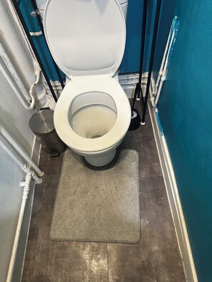 Sèche-cheveux, serviettes fournies, savon, papier toilette