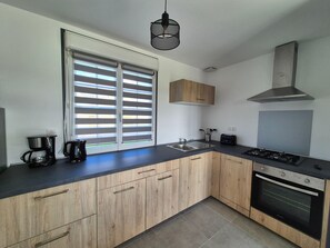 House | Private kitchen | Highchair - Terraced Country House Near Sea (Plurien)