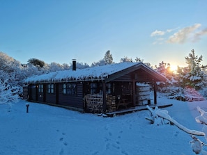 Cabana, 2 quartos, sauna seca, vista para o jardim | Fachada