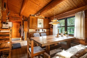 Cabin, 2 Bedrooms, Sauna, Garden View | Dining - Norwegian log Cabin in Kandestederne (Skagen)