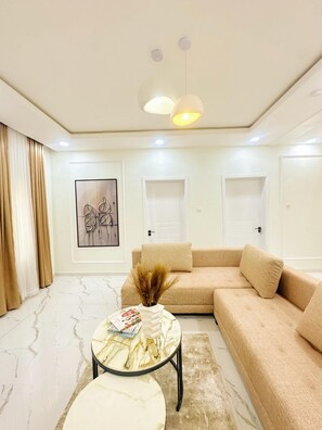 Superior Apartment, Balcony, City View | Living area - LinQues & Bethel Residences (Ibadan)