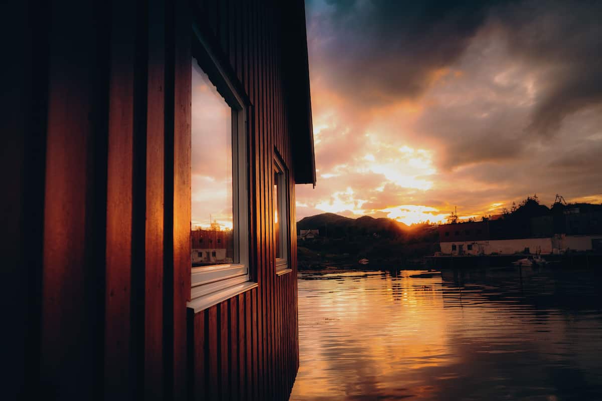 Ferienhütte, Meerblick (Myklebustbua #4) | Kostenloses WLAN, Bettwäsche