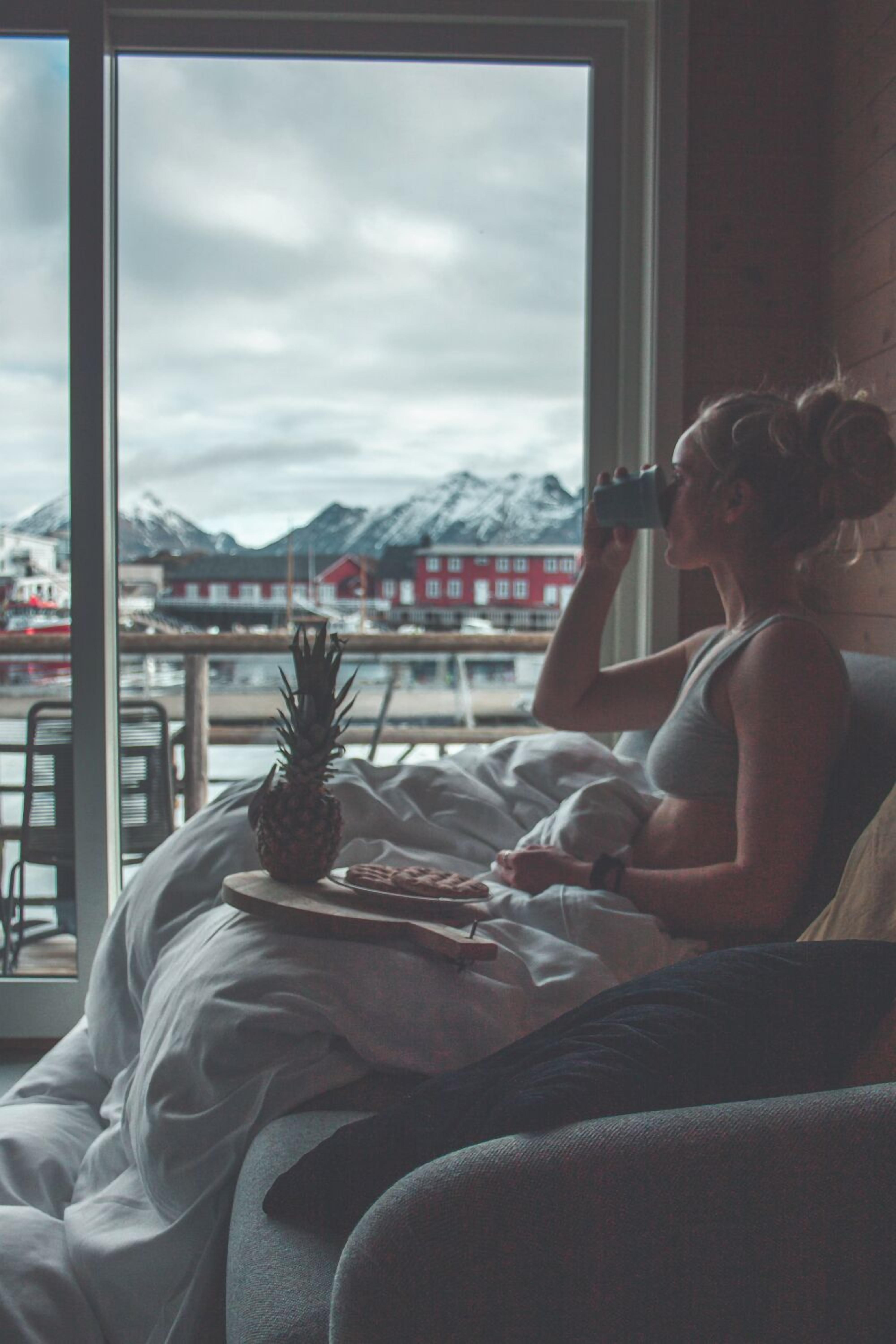 Cabaña, 2 habitaciones, vistas al mar (Strømøybua #1) | Tabla de planchar con plancha y wifi gratis