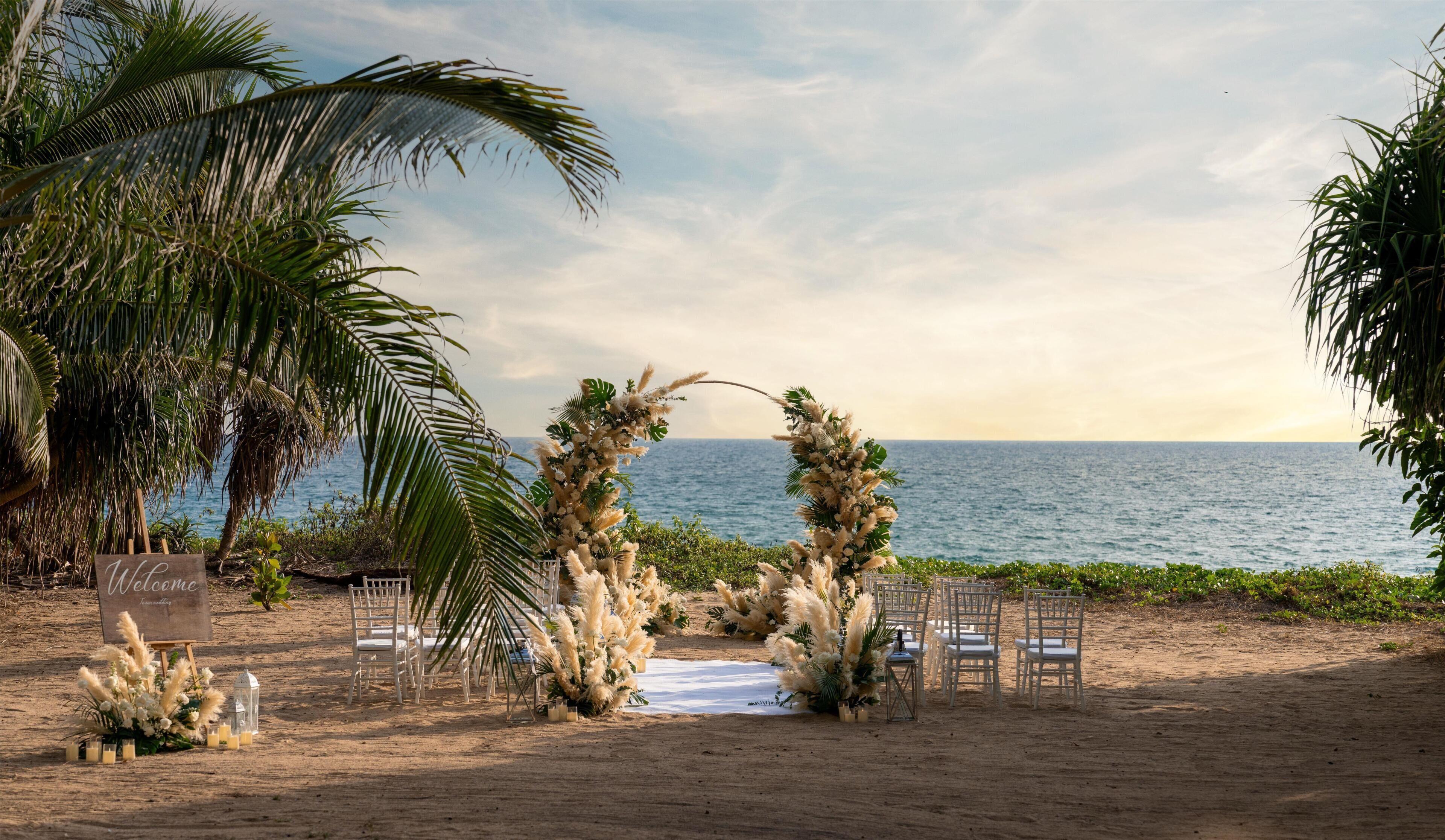 Outdoor wedding area