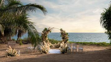 Outdoor wedding area