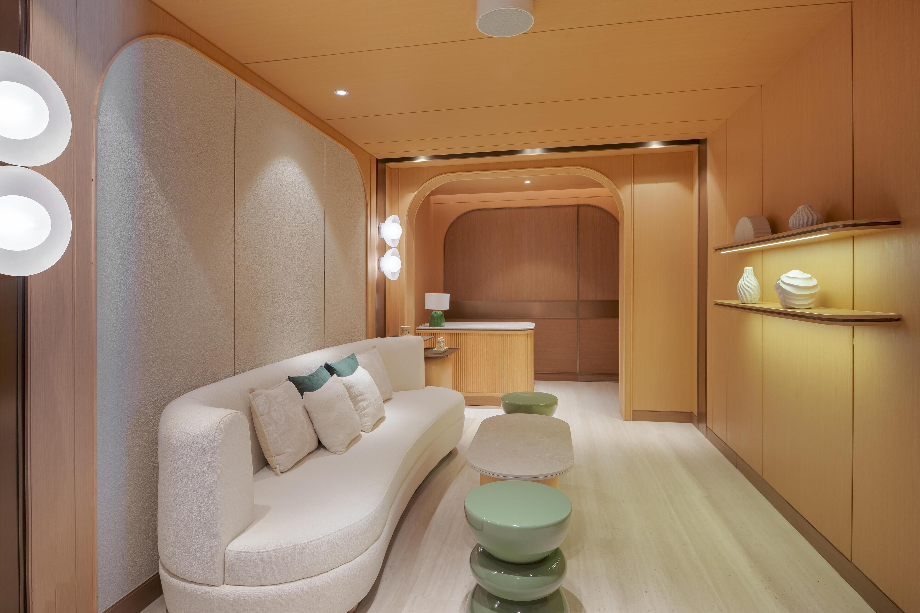 Salas de tratamiento para parejas, un sauna, baño turco