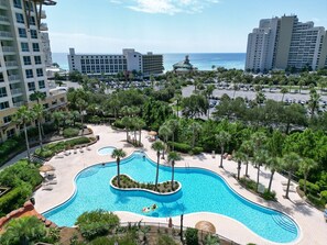 Pool - 16th-Floor Gulf Views | Luau 7609 | Optional Studio Add-On NEW Listing (Miramar Beach)