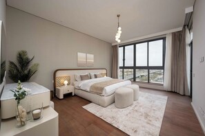3 bedrooms, iron/ironing board, free WiFi, bed sheets - Luxury 3BR Serviced Apartment At Aeon Tower (6th of October City)