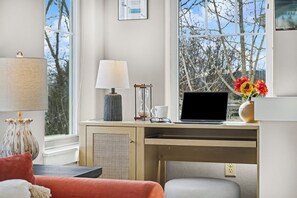 Studio Suite, 1 Queen Bed with Sofa bed, Balcony, Garden View (233 Urban Prairie St. Unit B) | Interior - The Revive Loft Balcony, Workspace & Bikes (Fort Collins)