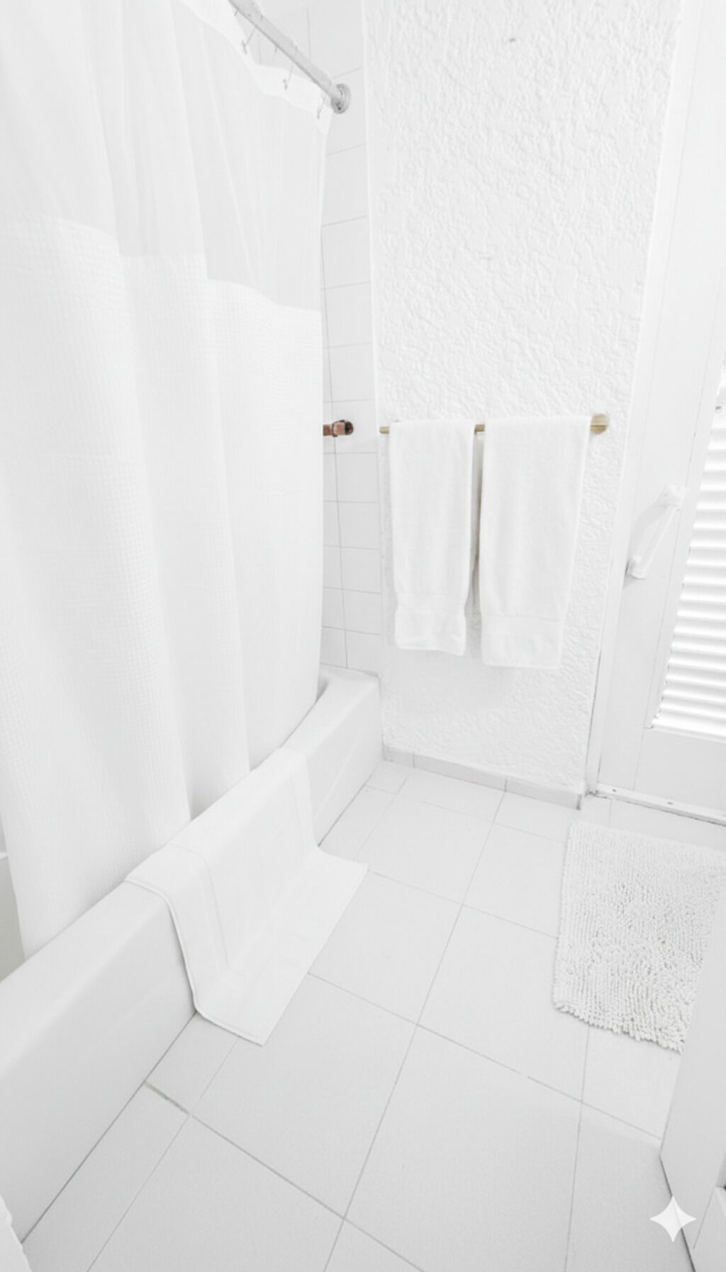 Hair dryer, bidet, towels, soap