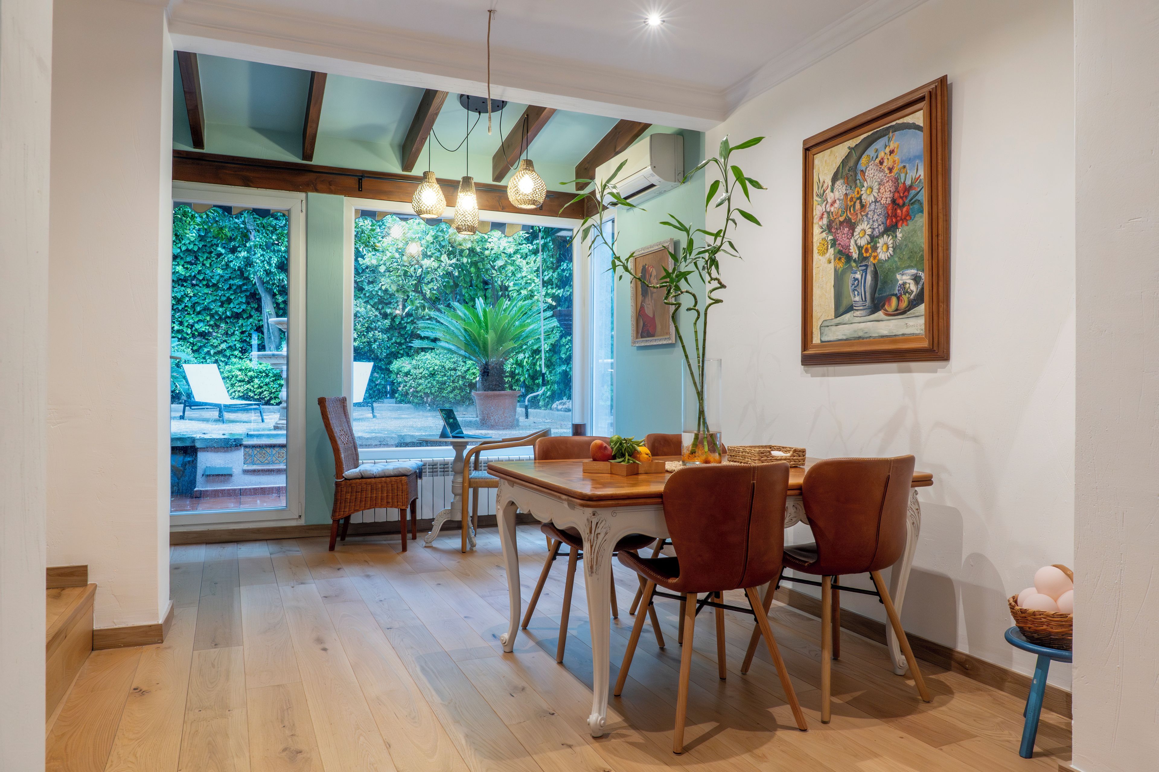 Chalet, 3 Bedrooms, Smoking, Patio | Dining room