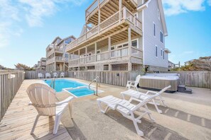 Outdoor pool - Oceanfront, Dog Friendly Home in Avon with Private Swimming Pool and Hot Tub (Avon)