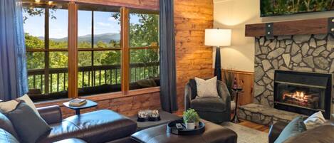 Smart TV, fireplace, video games, offices