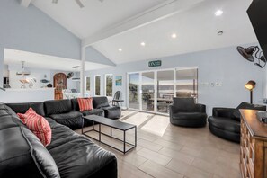 TV - HGTV-Featured Lakeview Retreat with Multiple Decks, Game Room & Sunset Views (Canyon Lake)