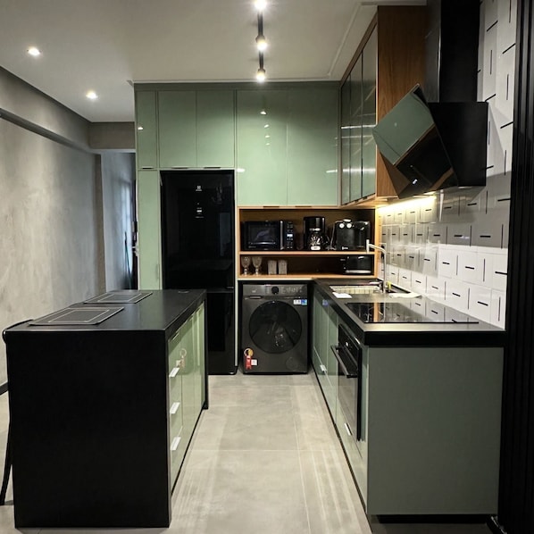 Comfort Apartment | Private kitchen - Guarapari Center Aparts (Guarapari)