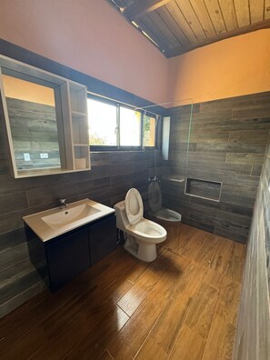Shower, towels, soap, toilet paper - 3-bedroom villa in welcoming Puerto Plata with AC and Fans (puerto plata)