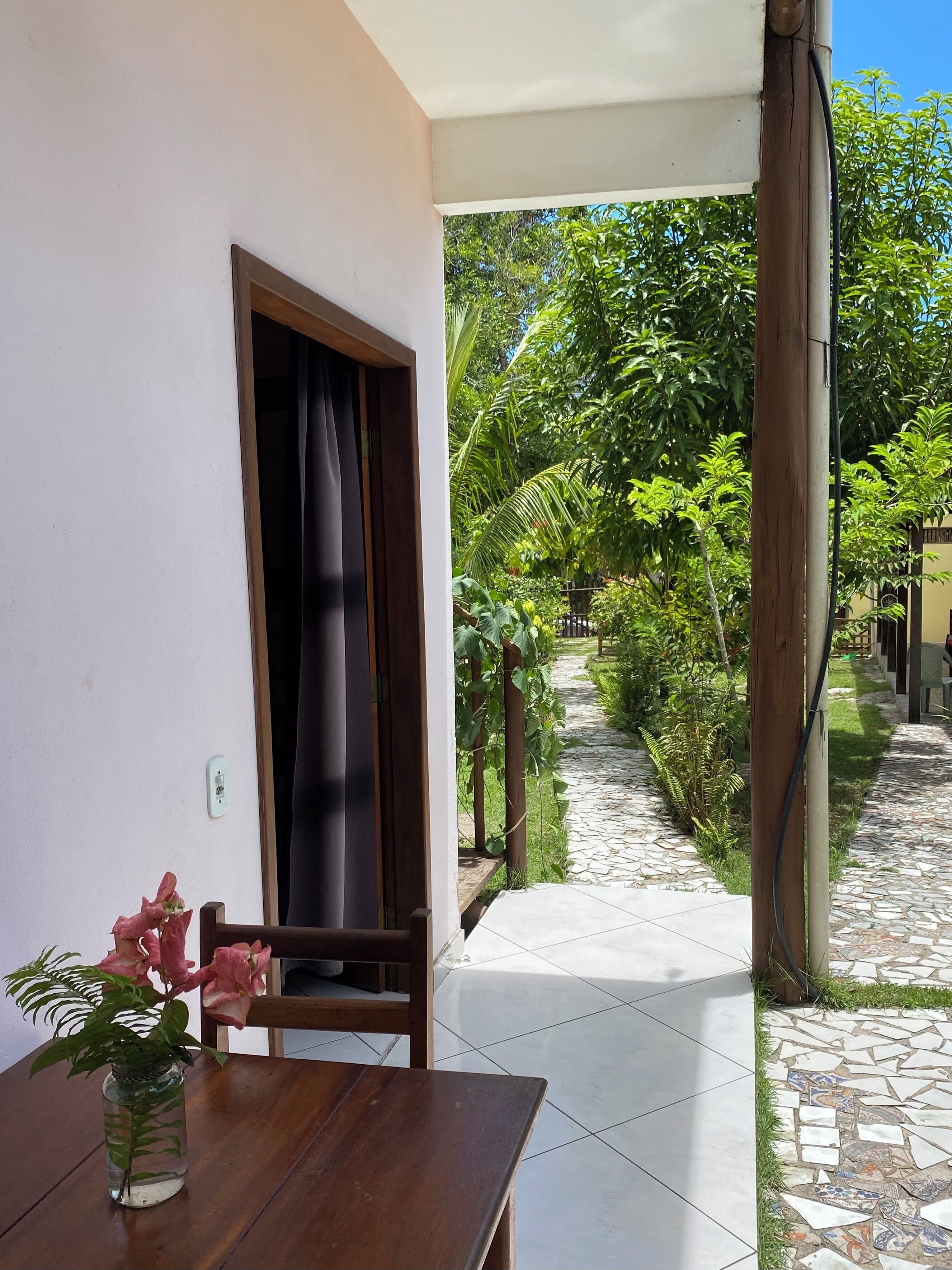 Quarto casal ou duplo família, vista para o jardim | Terraço/pátio