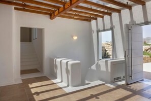 Fireplace - Mykonos Seaview Villa Alea (Mykonos)