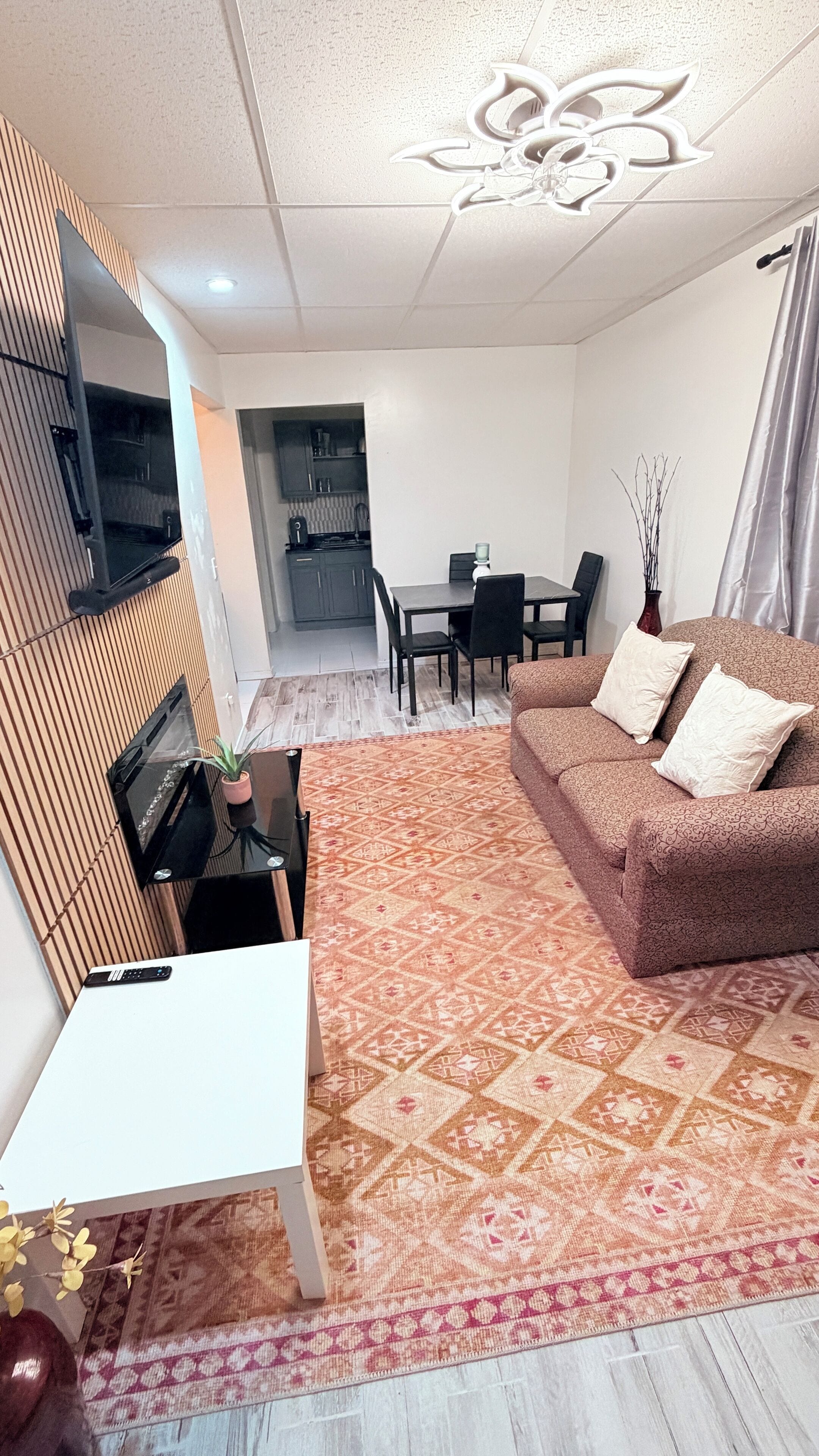 Télévision, cheminée