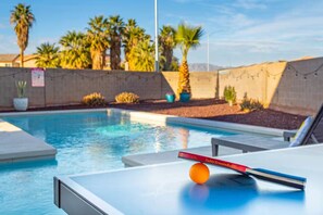 Pool - 6BR Powerhouse: Heated Pool, Game Room & More! (North Las Vegas)