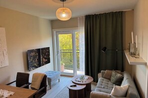 Living area - Modern apartment in the heart of Oslo with balcony (Oslo)
