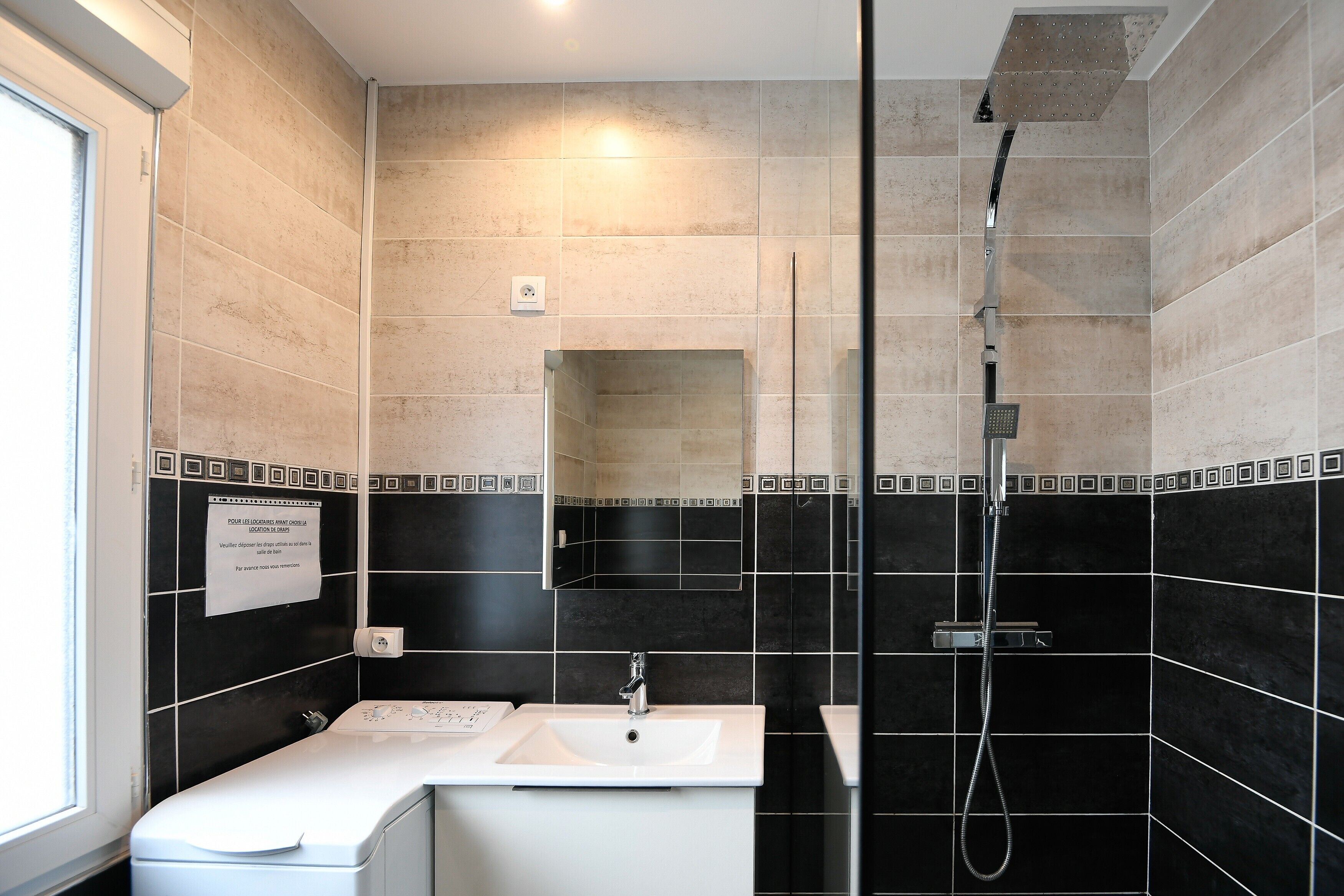 Shower, hair dryer