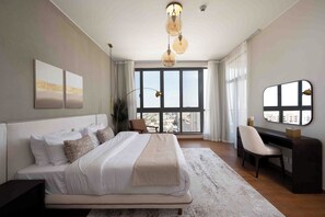 4 bedrooms, iron/ironing board, free WiFi, bed sheets - Luxury 4BR Serviced Apartment At Aeon Towers (6th of October City)