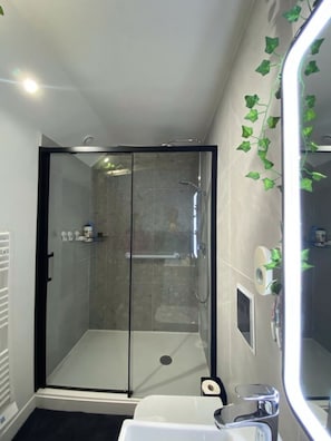 Haartrockner, Handtücher, Seife, Toilettenpapier