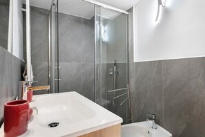 Ducha, secador de pelo y toallas