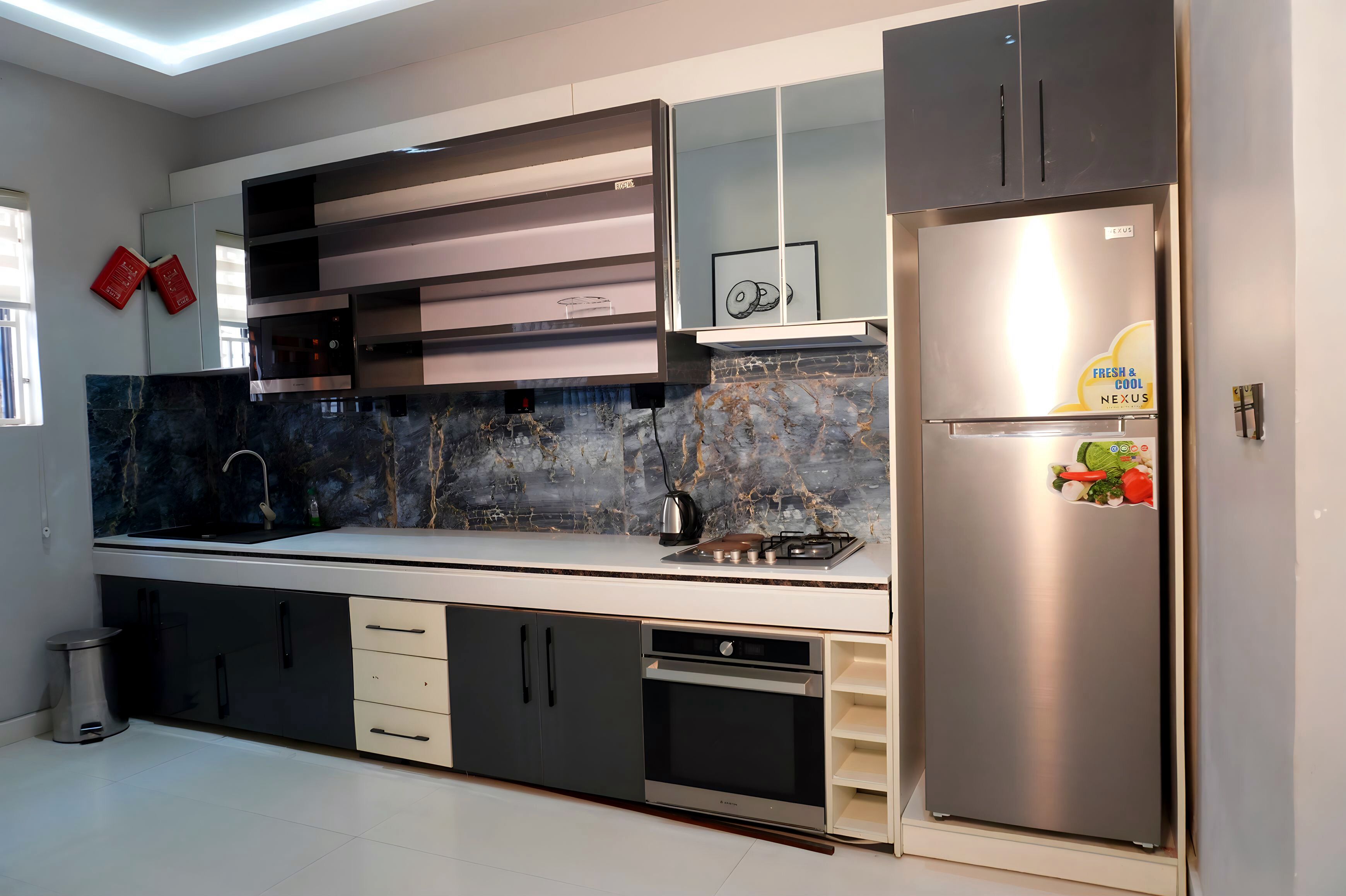 Luxury Apartment, Pool View | Private kitchen | Coffee/tea maker