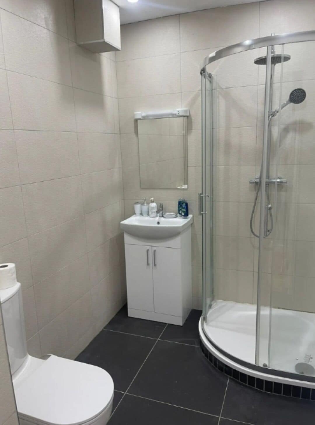 Secador de pelo, toallas, jabón, papel higiénico