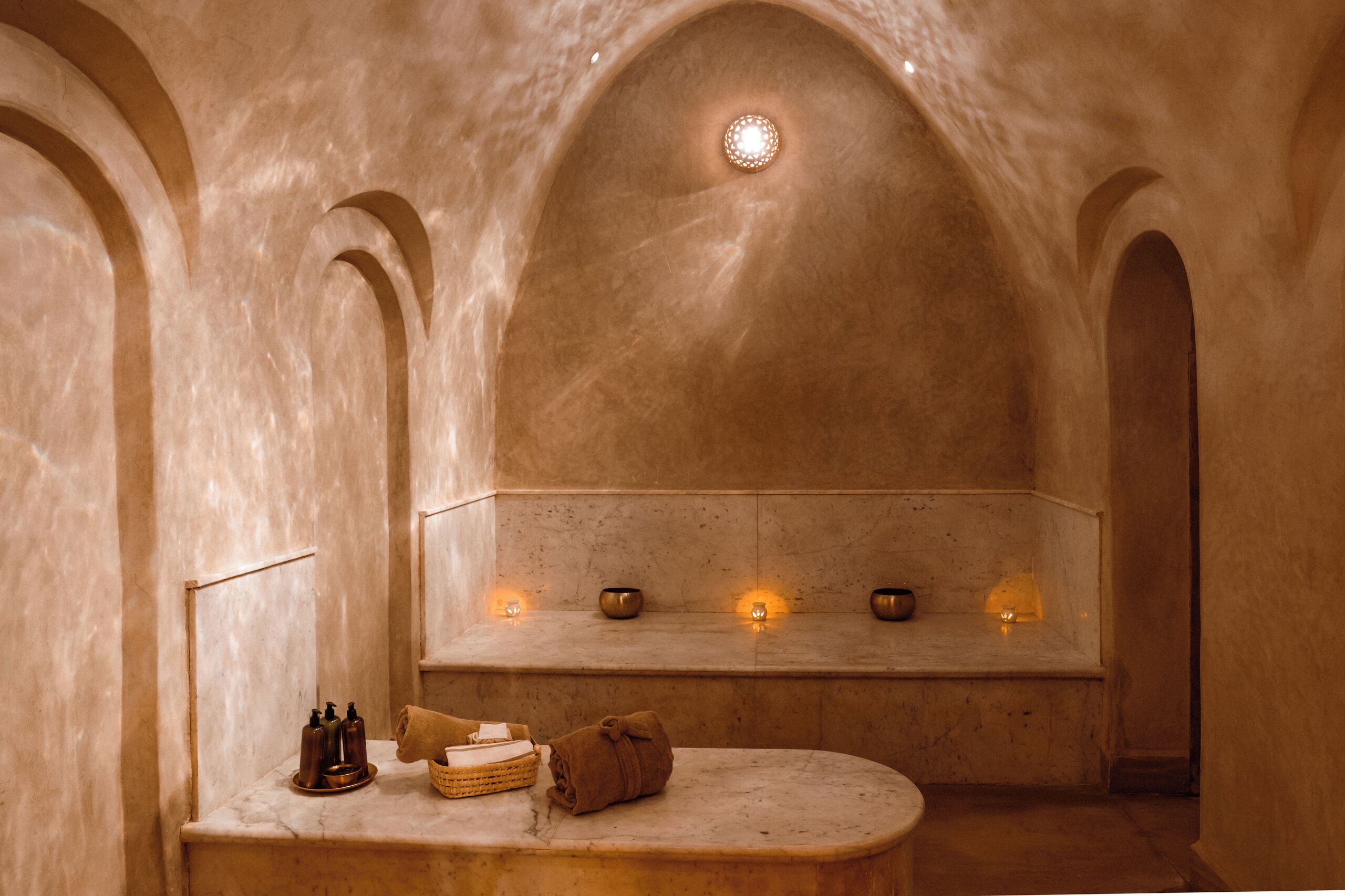 Salas de tratamientos para parejas, baño turco/hammam