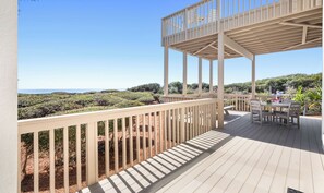 Outdoor dining - NEW Gulf Front with LSV, Bikes, Incredible Views, and 3 Minutes to Seaside (Santa Rosa Beach)