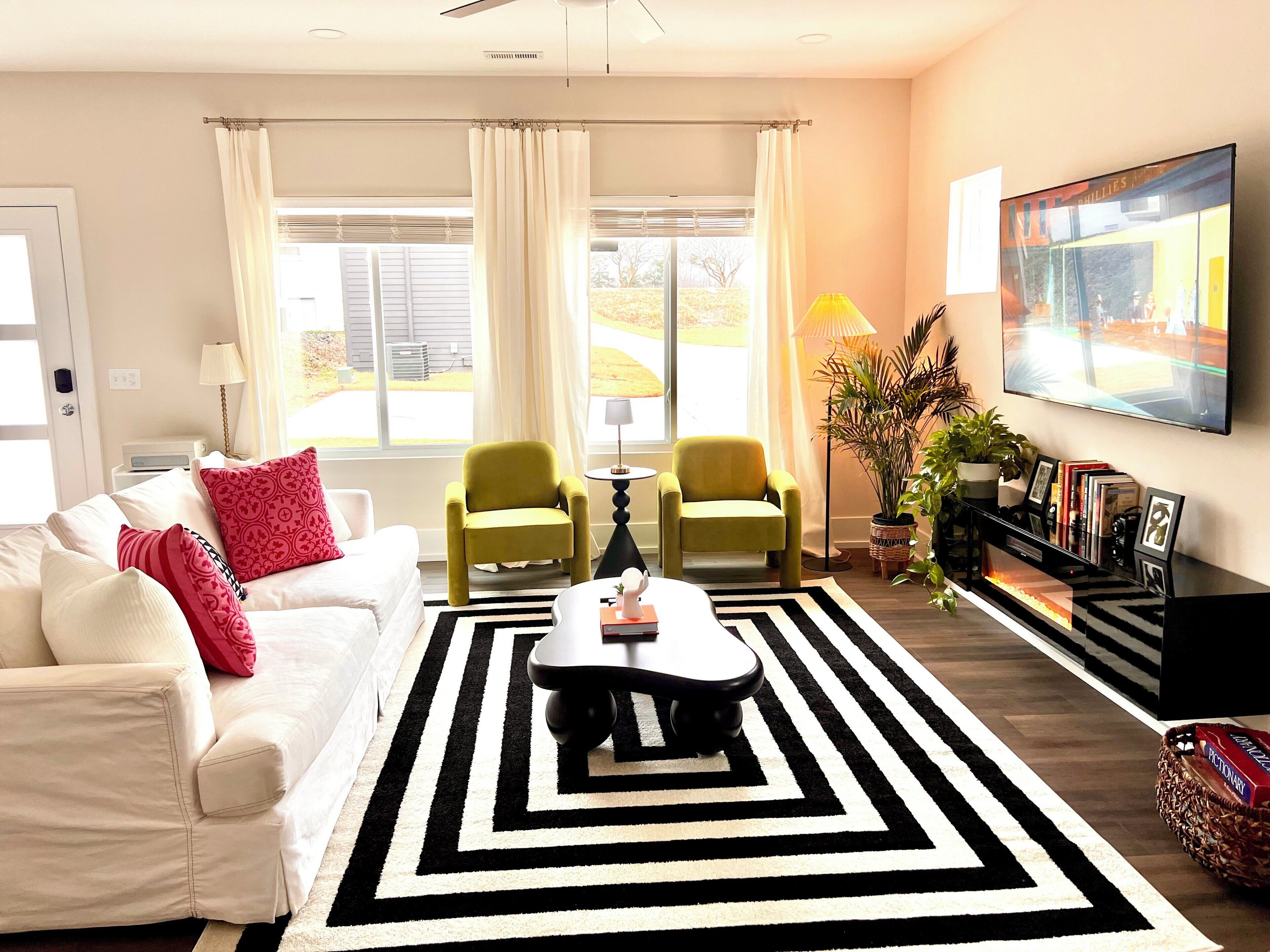 Smart TV, fireplace, video games, books