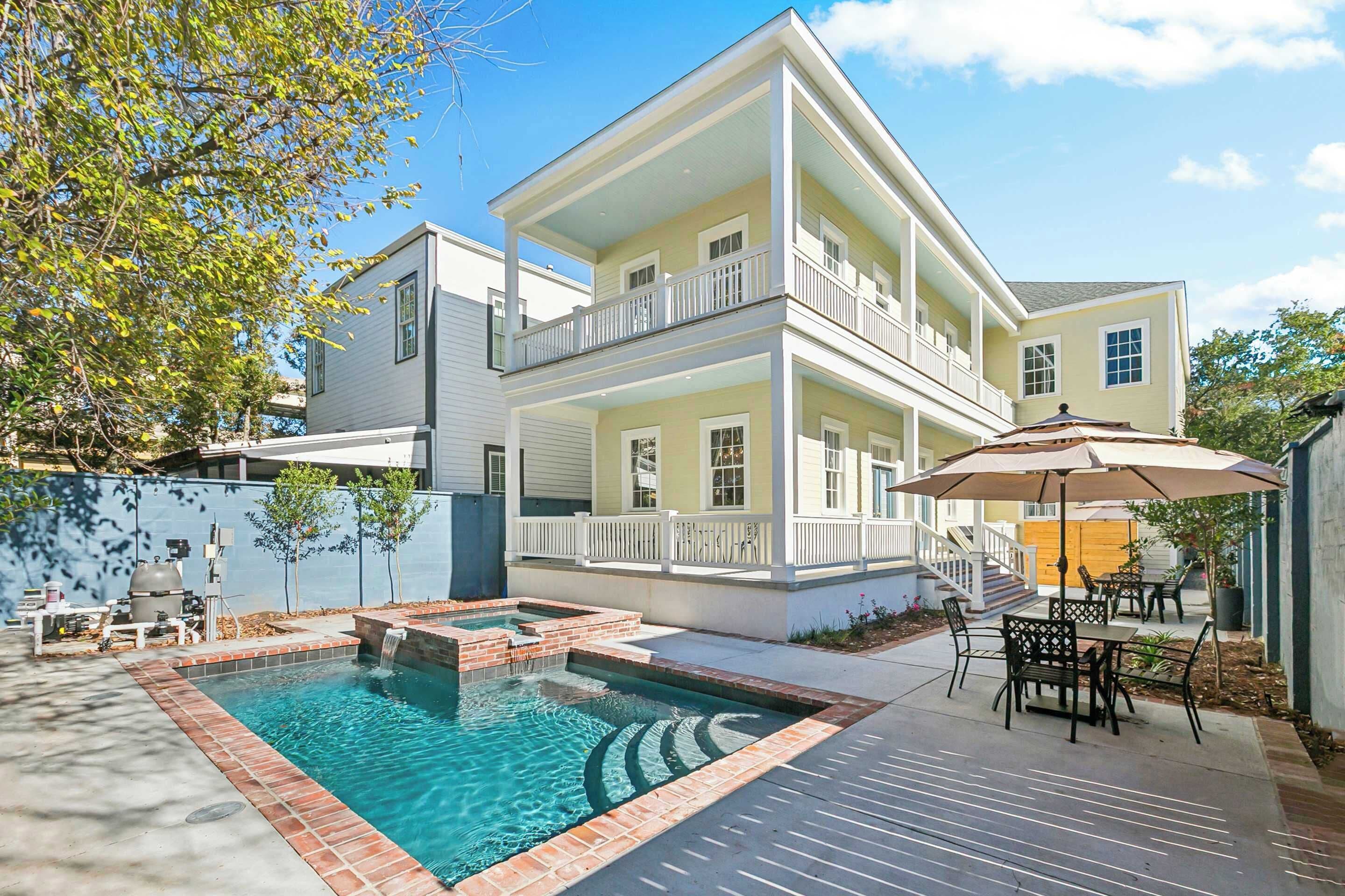 Piscine extérieure, piscine chauffée