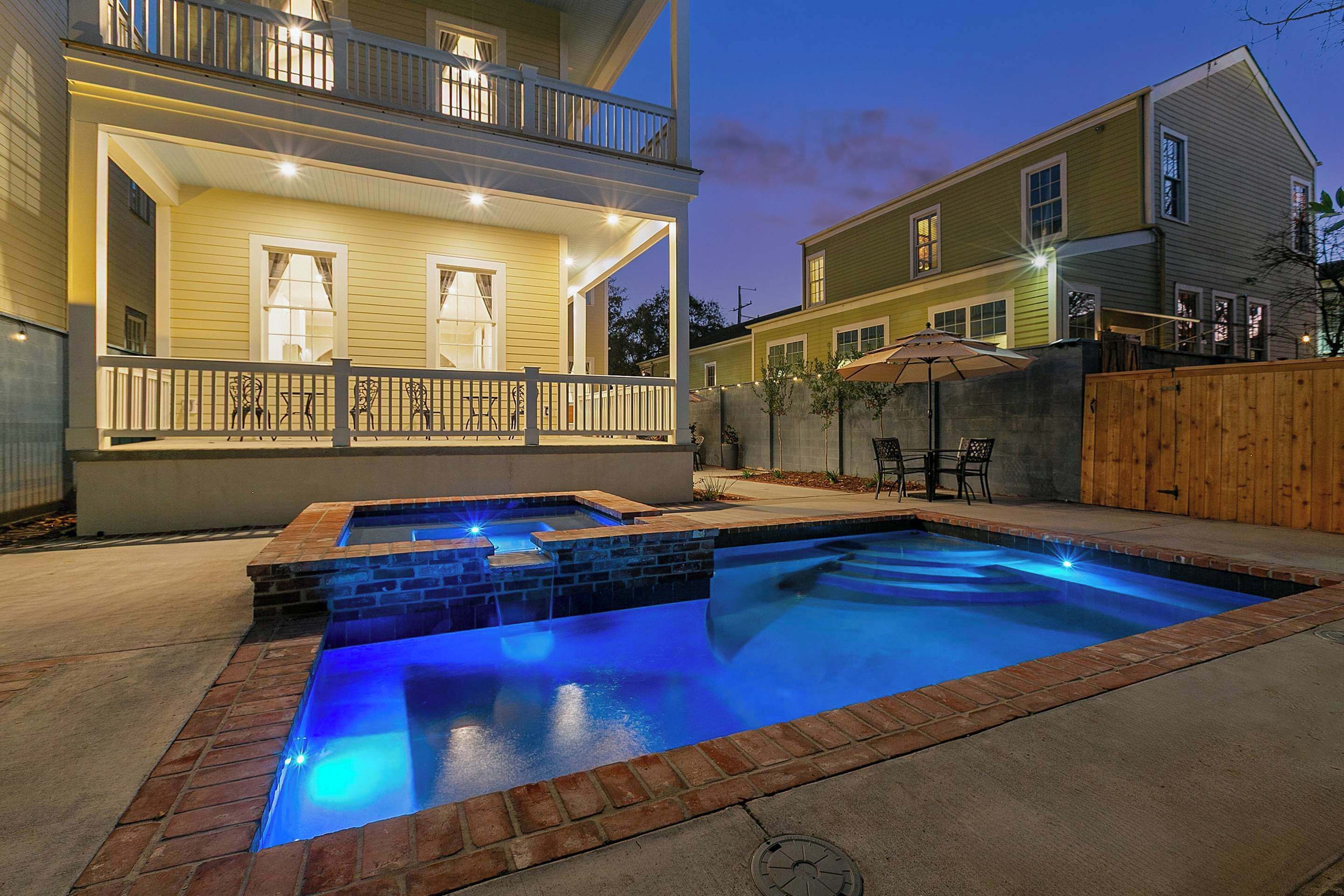 Piscine extérieure, piscine chauffée