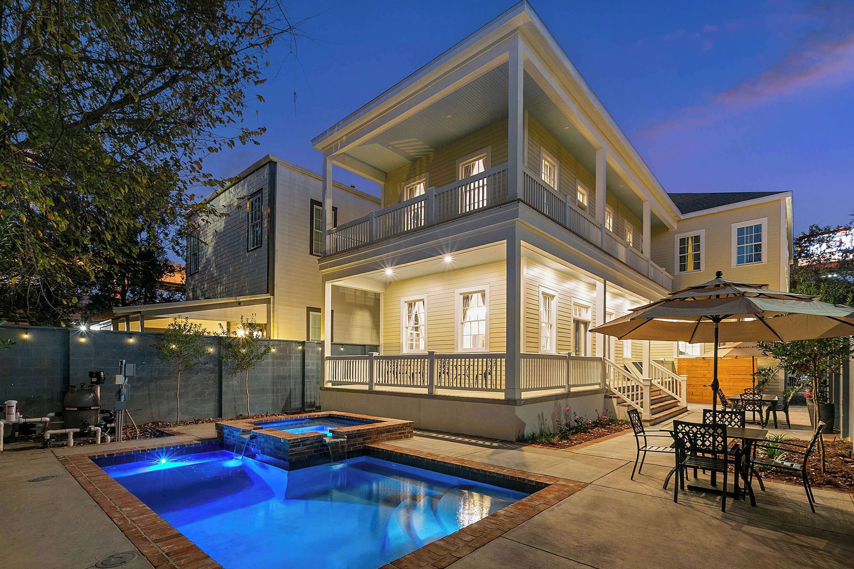 Piscine extérieure, piscine chauffée