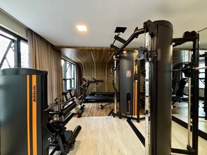 Fitness facility - Apt 300m From the Beach in Bldg w/ Pool Fnk1905 (Itapema)