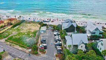 Sun-loungers, beach towels