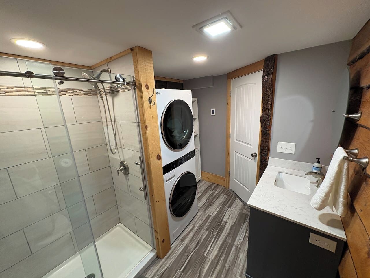 Shower, hair dryer